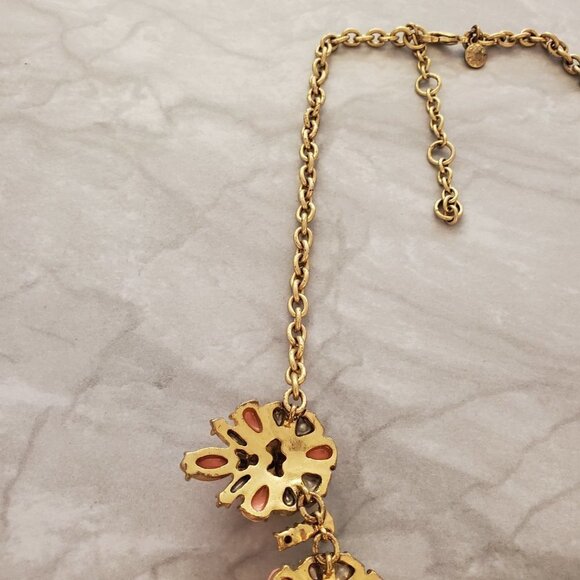 ✨ J.Crew Pink Rhinestone Crystal Cluster Stacked Statement Necklace ✨ - Picture 15 of 16